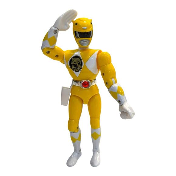 Other - 1994 Mighty Morphin Power Rangers Karate Choppin' Yellow Ranger Action Figure 8”